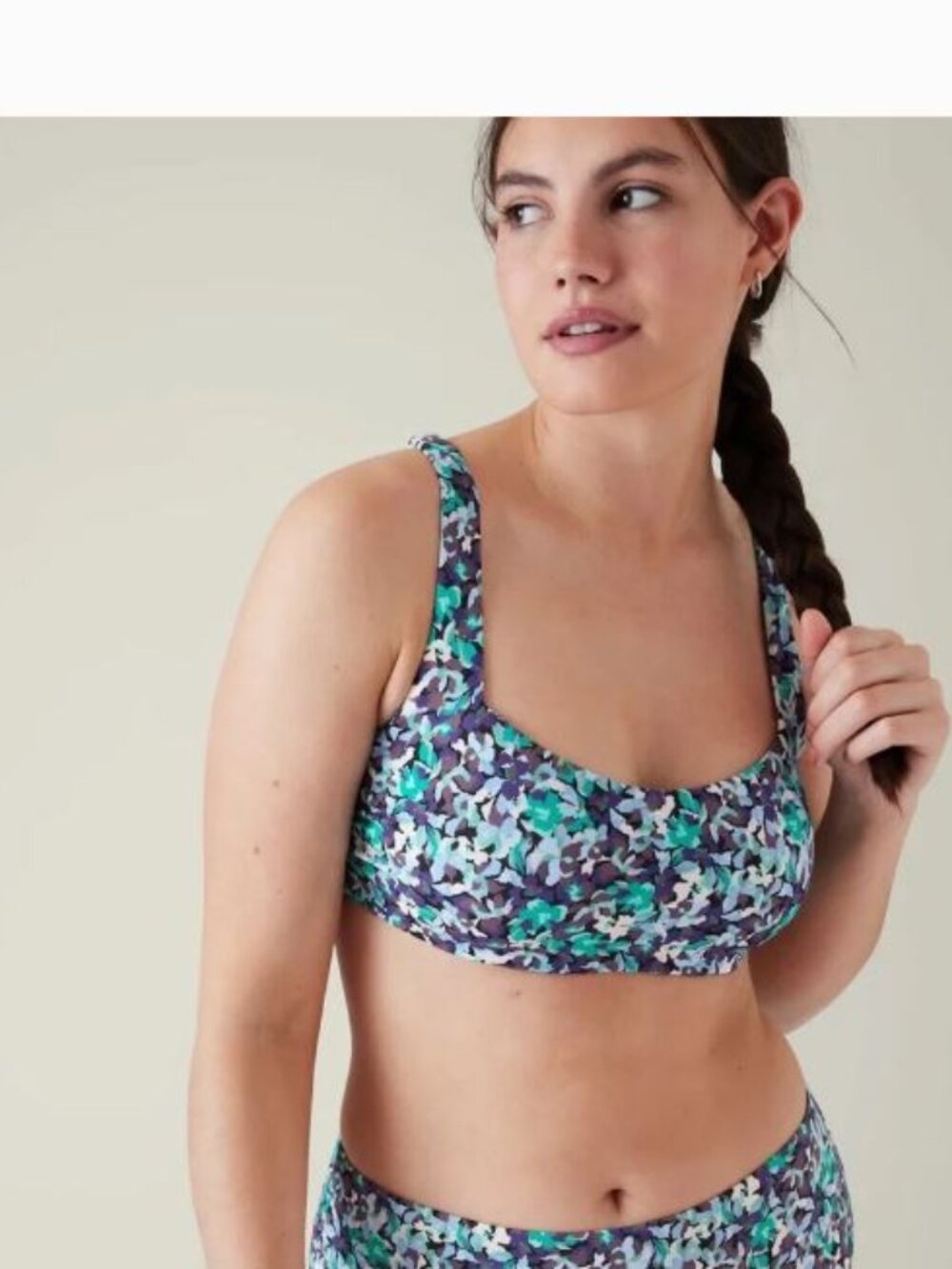 Athleta Square Neck Underwire Swim Top | 36B/C